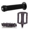 Pack DEMOLITION Pédales Trooper Noir + Poignées ODI Longneck Std Noir -Vélo Soldes Magasin pack demolition pedales trooper noir poignees odi longneck std noir