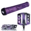Pack DEMOLITION Pédales Trooper Noir-violet + Poignées ODI Hucker Violet -Vélo Soldes Magasin pack demolition pedales trooper noir violet poignees odi hucker violet