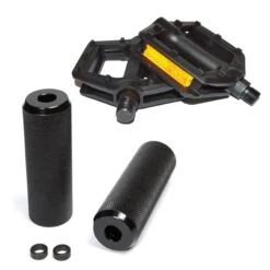Pack Pédales PC+ Pegs Aluminium Noirs - Wheeling Bike