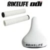 Pack Selle BIKELIFE Grippie Blanche+ Poignées CULT-VANS By ODI Blanc -Vélo Soldes Magasin pack selle bikelife grippie blanche poignees cult vans by odi blanc