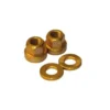 Paire D'écrous GUSSET Pour Axe 14mm Or -Vélo Soldes Magasin paire d ecrous gusset pour axe 14mm or