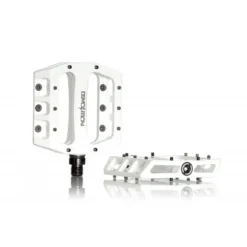 Pédales Demolition Trooper Aluminium Blanches