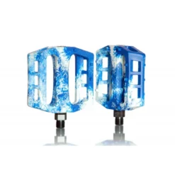 Pédales Demolition Trooper Blanc-Bleu Marble