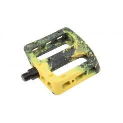 Pédales ODYSSEY Twisted Pro Noir Jaune Swirl -Vélo Soldes Magasin pedales odyssey twisted pro noir jaune swirl 1