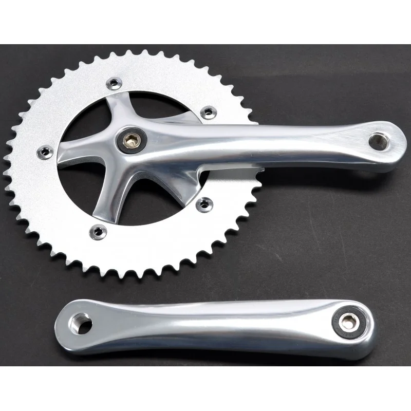 Pédalier Fixie 170mm 46t BCD130 Poli 3 Pédalier Fixie 170mm 46t BCD130 Poli