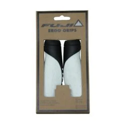 Poignées Fuji Ergonomiques 120mm Noires/Blanches