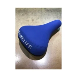 Selle BIKELIFE Bleue Logo Blanc -Vélo Soldes Magasin selle bikelife bleue logo blanc 4